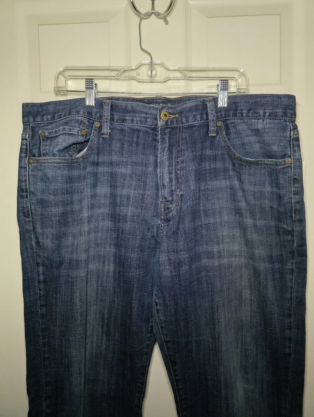 Lucky Brand 221 Original Straight Denim Dark Blue Jeans Mens Size 38 X 32